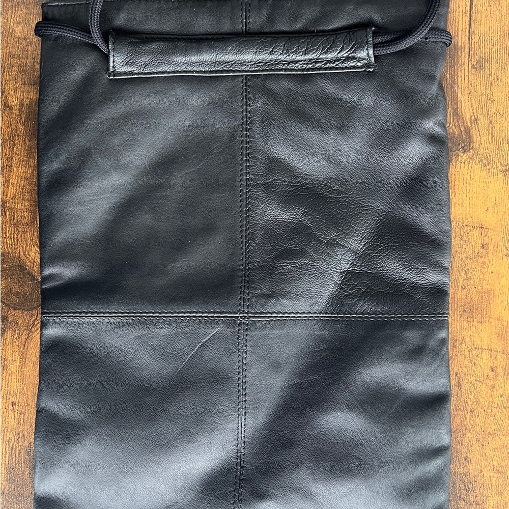 Black Leather shoes Bag